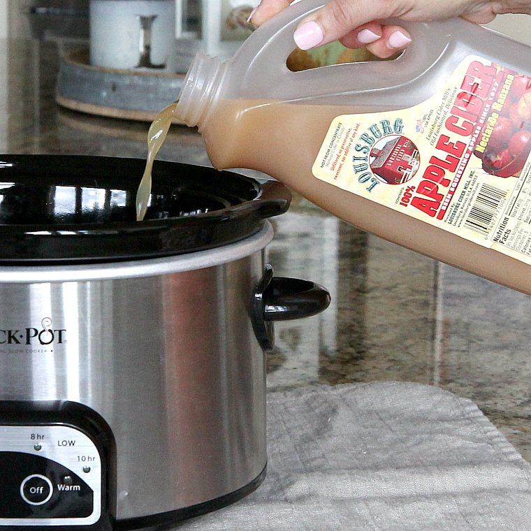 Easy Crockpot Spiked Apple Cider Drink Recipe