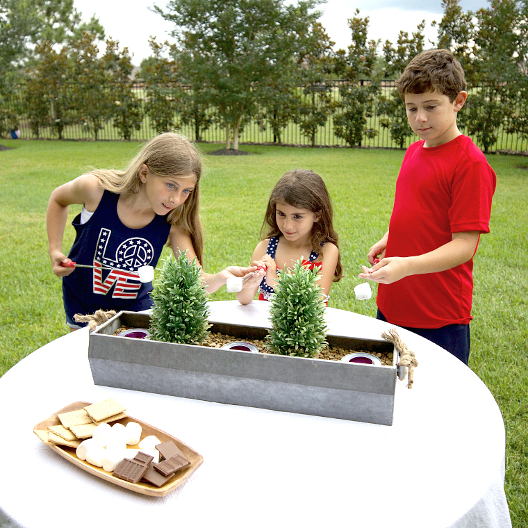 How to Make a Tabletop S'mores Roasting Station