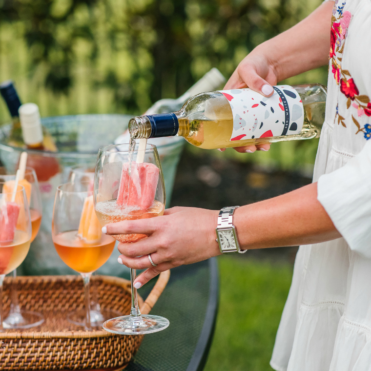 Popsicles and wine