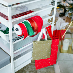 How to Organize Holiday Gift Wrapping Supplies