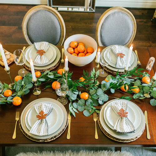 Create A Fall Centerpiece With Fruit And Leaves - Life of Alley